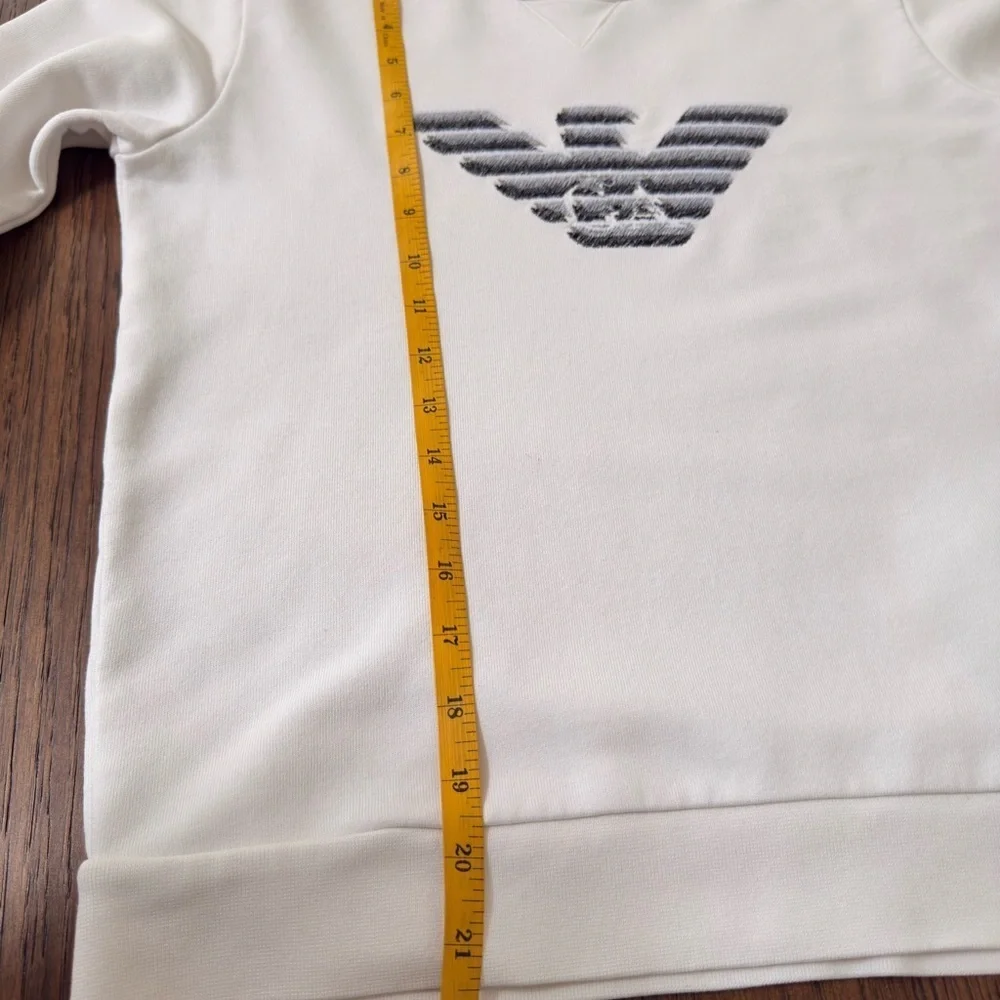 Emporio Armani Girls Sketch Eagle Logo Sweatshirt Size 12